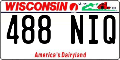 WI license plate 488NIQ