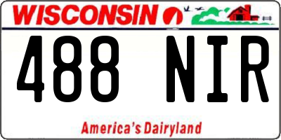 WI license plate 488NIR