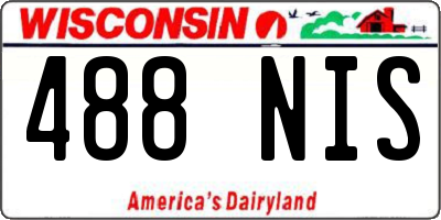 WI license plate 488NIS
