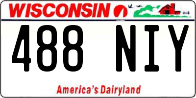 WI license plate 488NIY