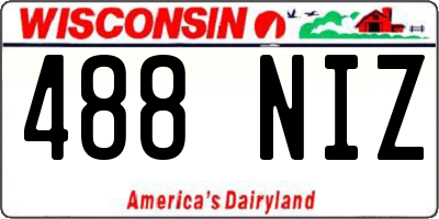 WI license plate 488NIZ