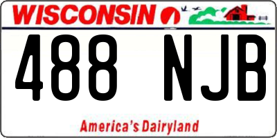 WI license plate 488NJB