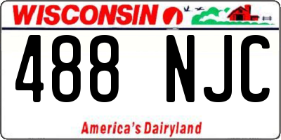 WI license plate 488NJC