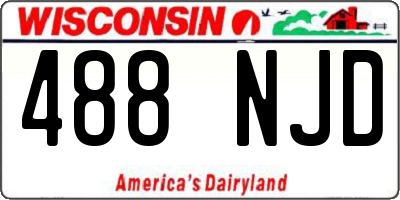WI license plate 488NJD