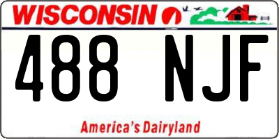 WI license plate 488NJF