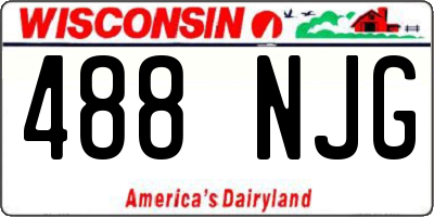 WI license plate 488NJG
