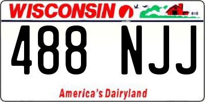 WI license plate 488NJJ