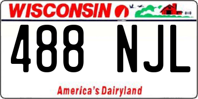 WI license plate 488NJL
