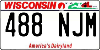 WI license plate 488NJM