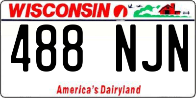 WI license plate 488NJN