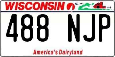 WI license plate 488NJP
