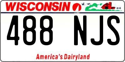 WI license plate 488NJS