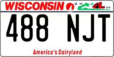 WI license plate 488NJT