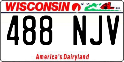 WI license plate 488NJV