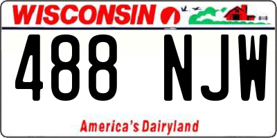 WI license plate 488NJW