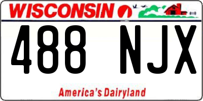 WI license plate 488NJX