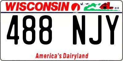 WI license plate 488NJY