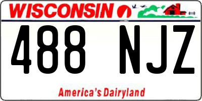 WI license plate 488NJZ