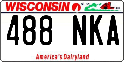 WI license plate 488NKA