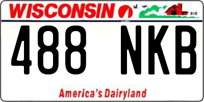 WI license plate 488NKB