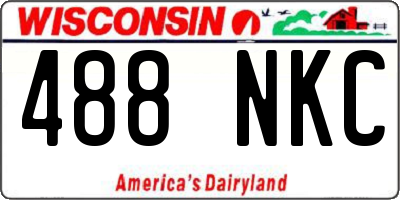 WI license plate 488NKC