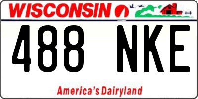 WI license plate 488NKE