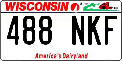 WI license plate 488NKF