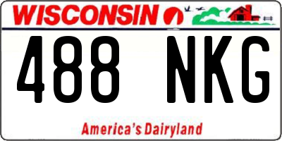 WI license plate 488NKG