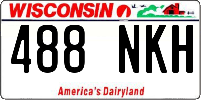 WI license plate 488NKH