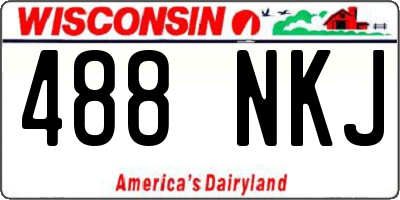 WI license plate 488NKJ