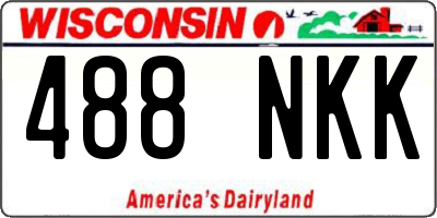WI license plate 488NKK