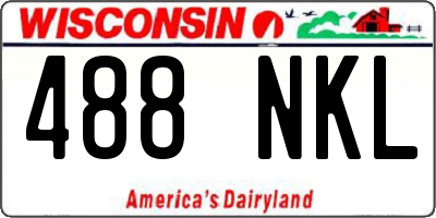 WI license plate 488NKL