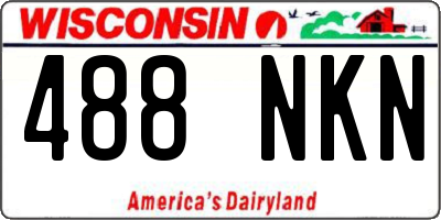 WI license plate 488NKN