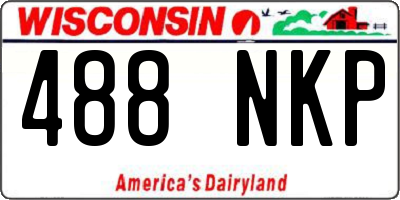 WI license plate 488NKP