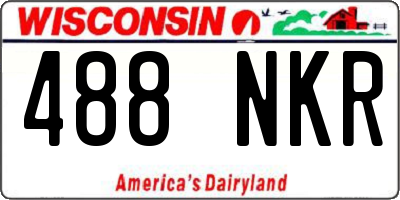 WI license plate 488NKR