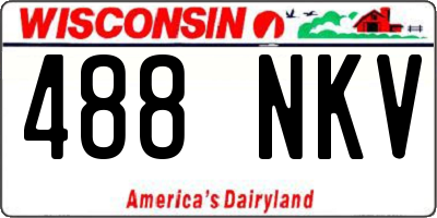 WI license plate 488NKV