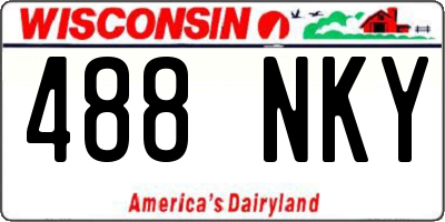 WI license plate 488NKY