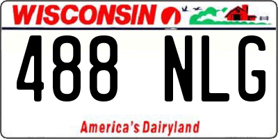 WI license plate 488NLG