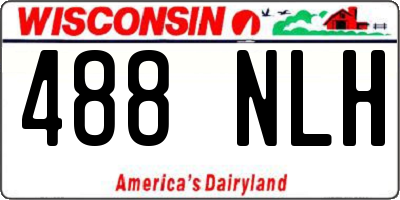 WI license plate 488NLH
