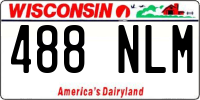 WI license plate 488NLM