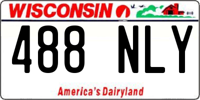 WI license plate 488NLY