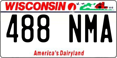WI license plate 488NMA