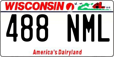 WI license plate 488NML