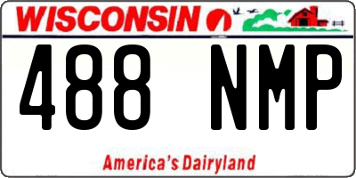 WI license plate 488NMP