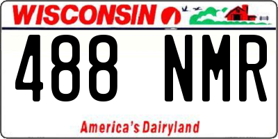 WI license plate 488NMR
