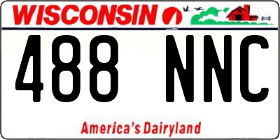 WI license plate 488NNC
