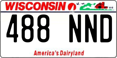 WI license plate 488NND