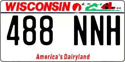 WI license plate 488NNH