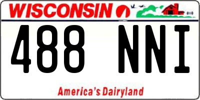 WI license plate 488NNI