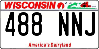WI license plate 488NNJ